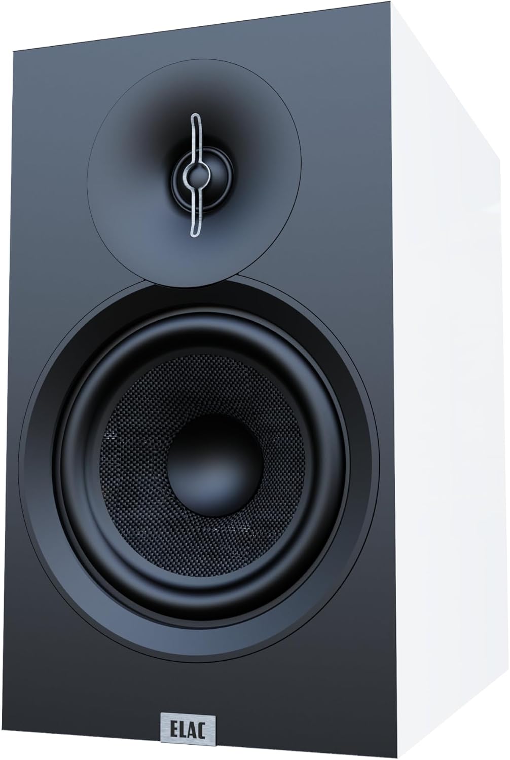ELAC Debut 3.0 DB63-W Bookshelf Speakers, White (Pair) - 1” Aluminum Dome Tweeter & 6.5” Aramid Fiber Woofer - 2-Way Bass Reflex - 42Hz to 38KHz Response