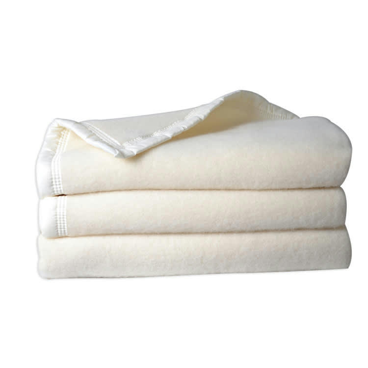 VOLTA500 - Couverture  laine woolmark double face naturel 180x240 cm