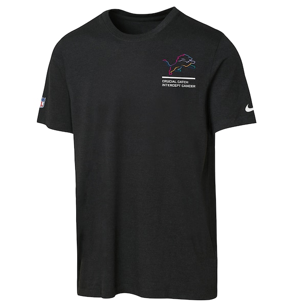 Detroit Lions Nike Youth 2025 NFL Crucial Catch Tri-Blend Dri-FIT T-Shirt - Black