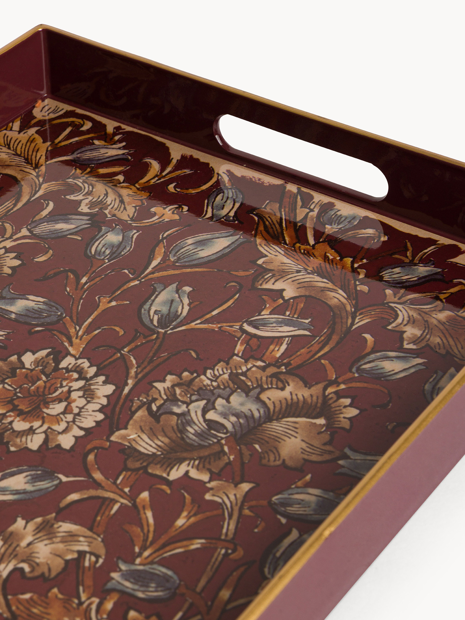 Vassoio in plastica motivo floreale