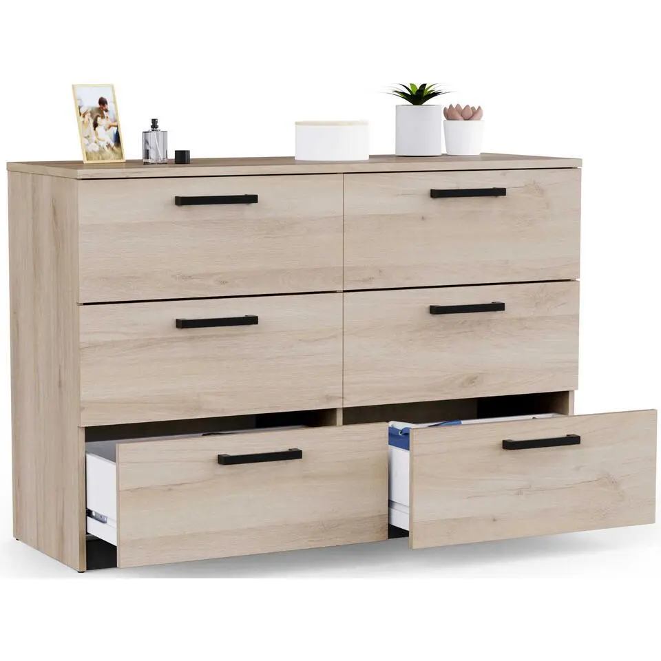 Ladekast Watson - 119x41x81cm - 6 lades - eikdecor