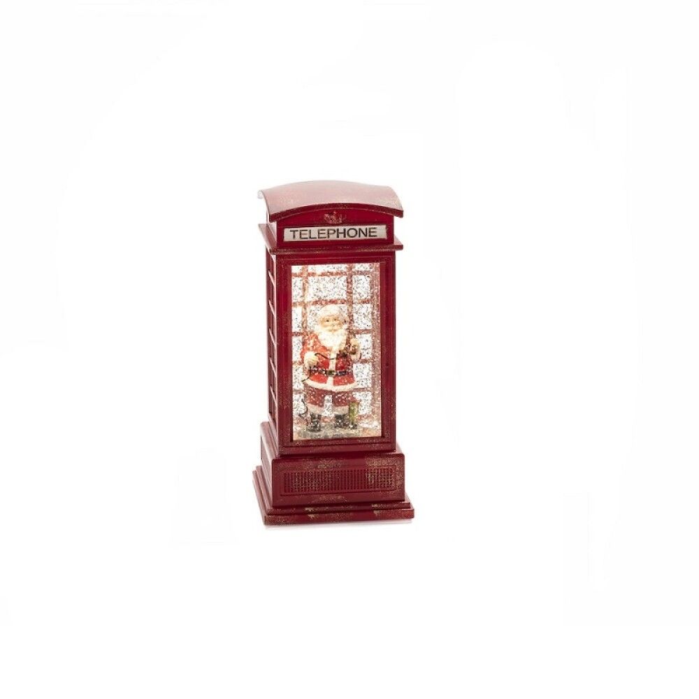 LYKT KONSTSMIDE TELEFONKIOSK NISSE 20CM RØD