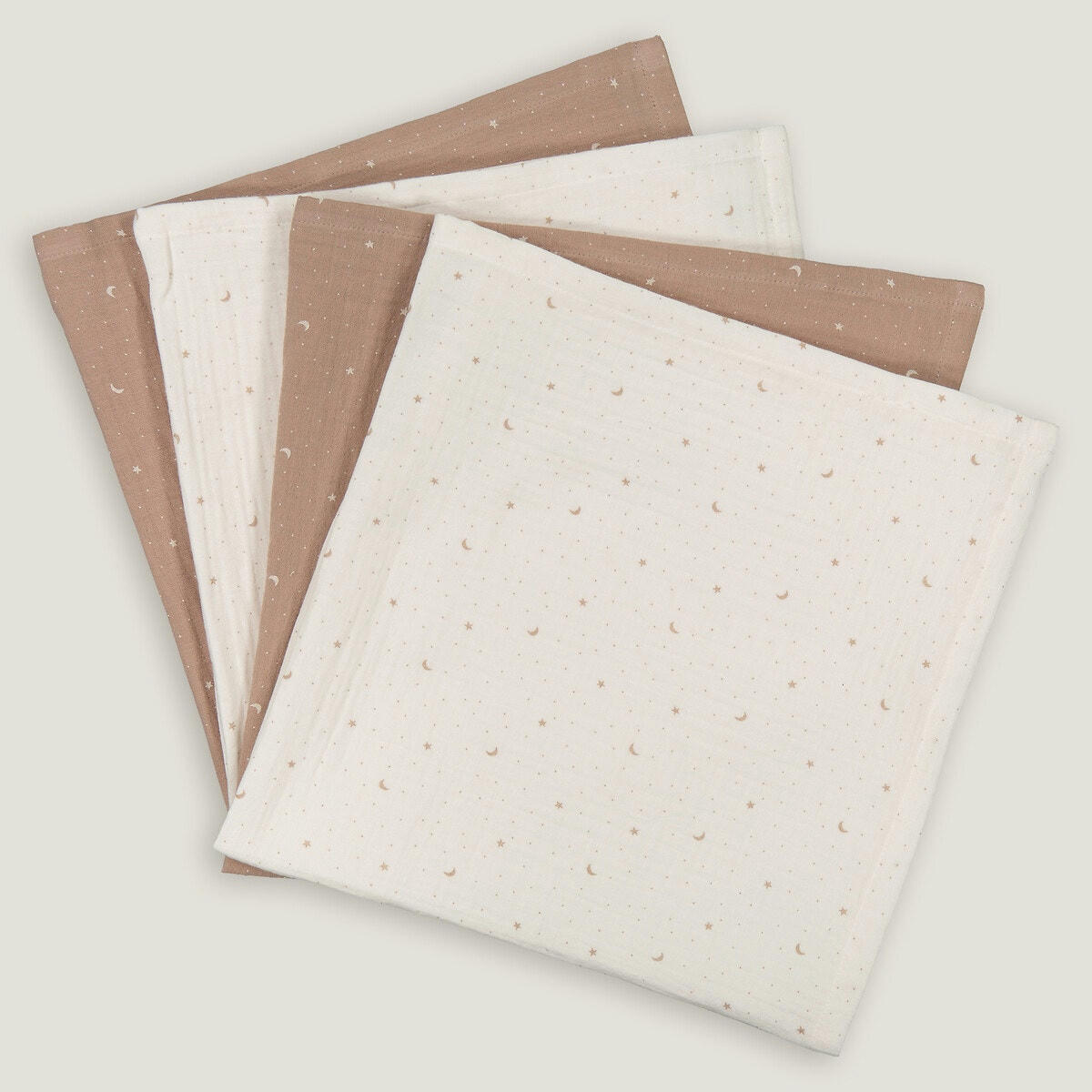 Lot de 4 langes en gaze de coton