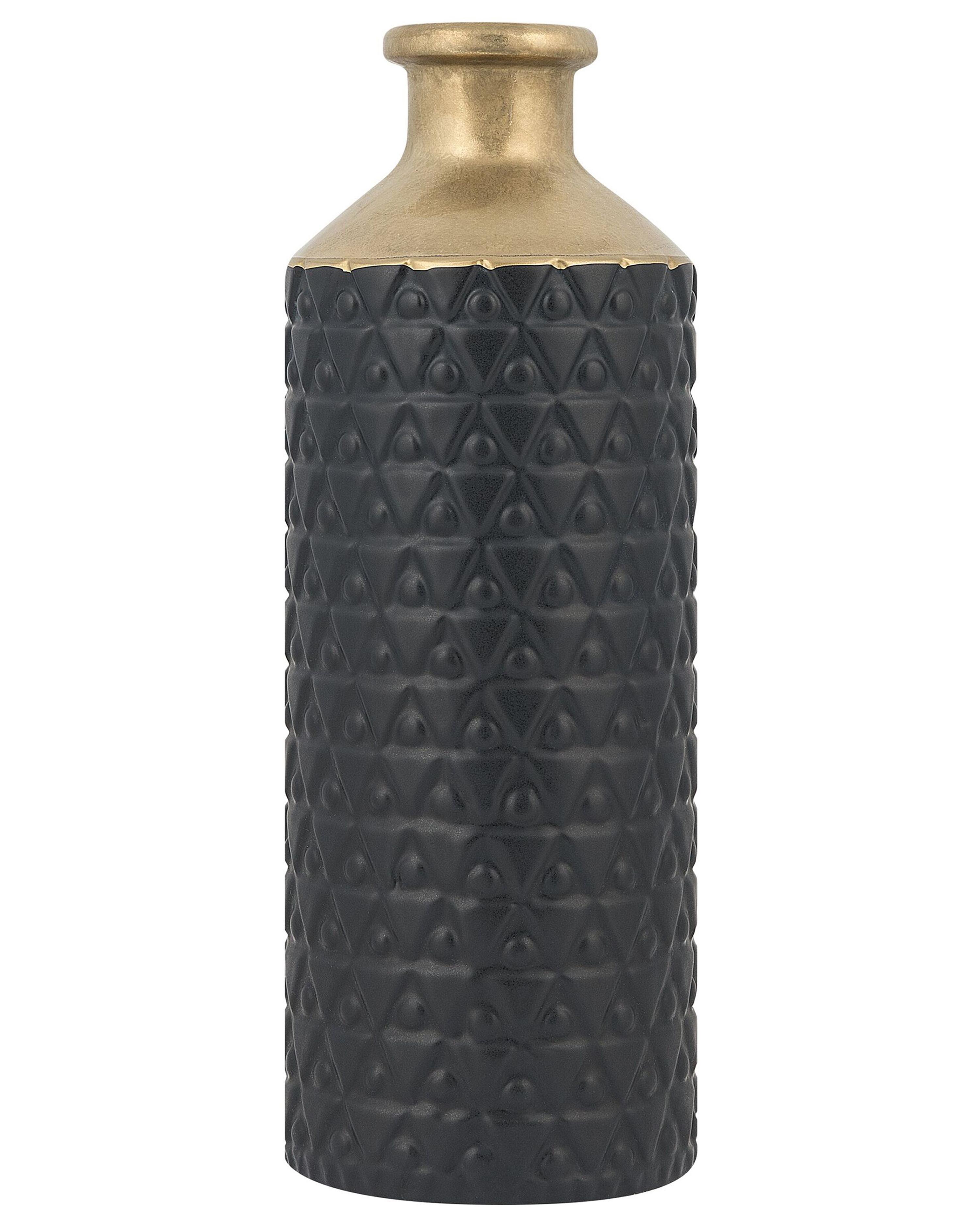 Decorative Vase ARSIN Stoneware 39 cm Black