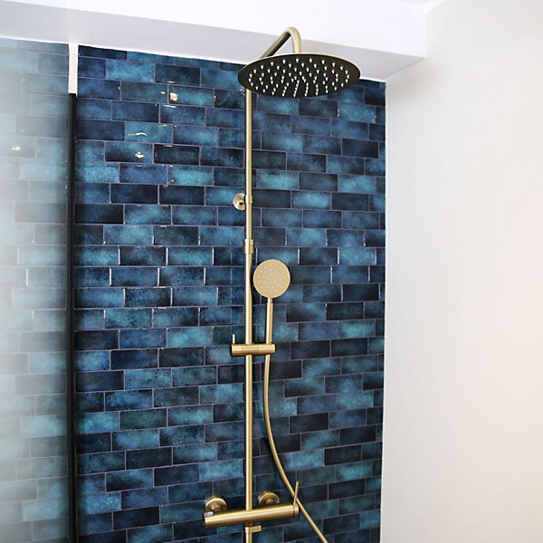 Colonne de douche mécanique or brossé 250 Essebagno Lollipop II