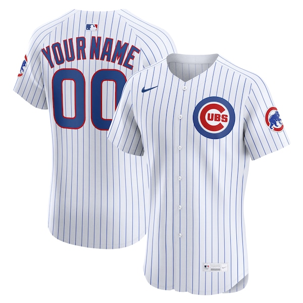 Chicago Cubs Nike Home Elite Custom Jersey - White