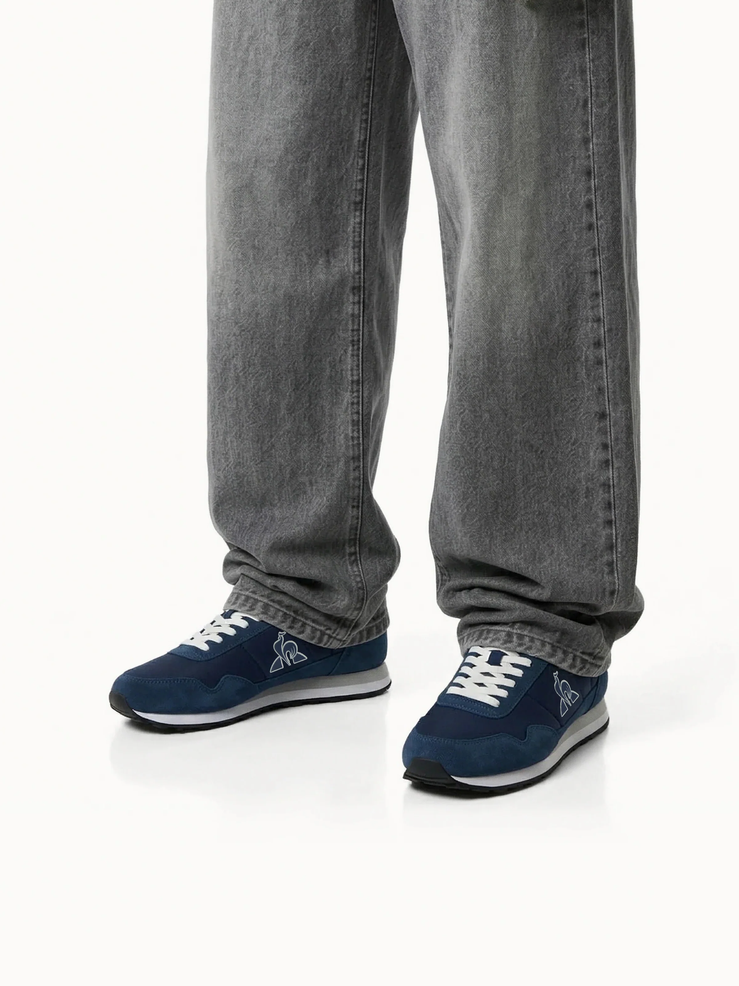 Sneakers retro-running en textile et suede Astra