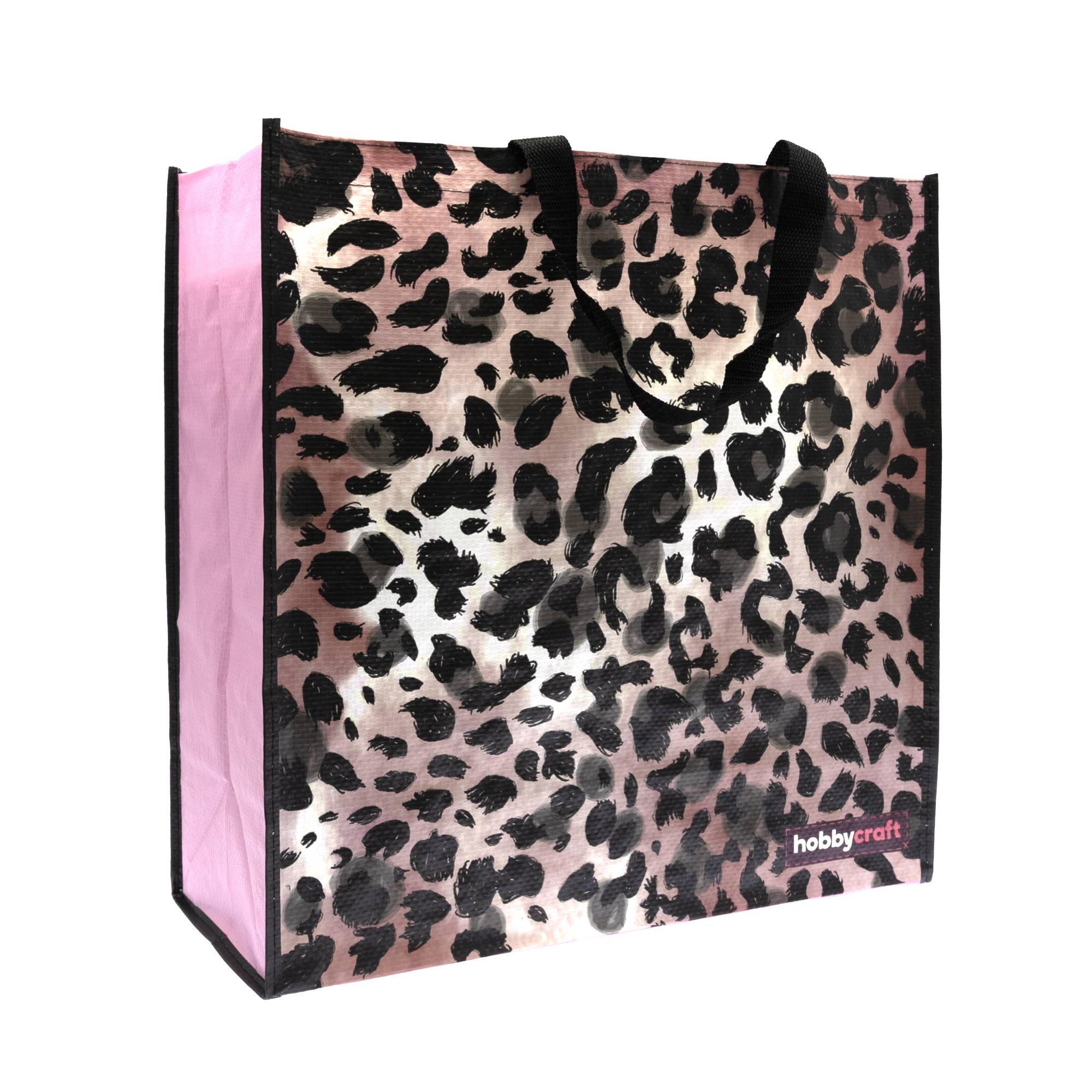 Pink Leopard Woven Bag for Life