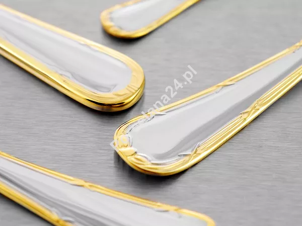 Komplet sztućców 24 cz. na 6 sób Pintinox 1929 - Filet (2.5 mm) złocone 23.FILG.K24