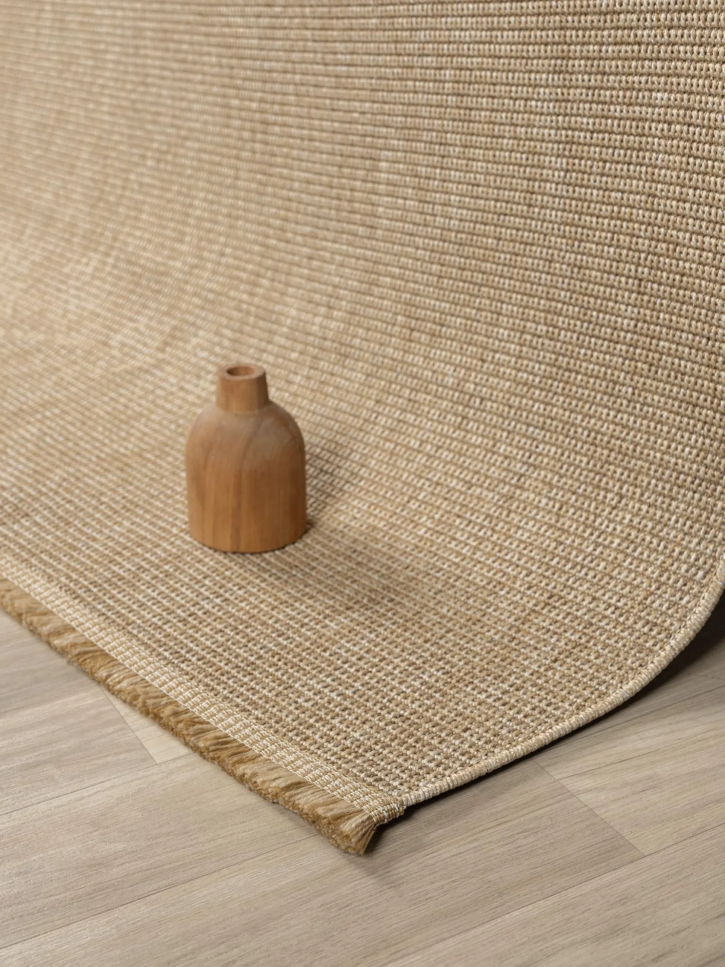 Beige Sisal Rug: Indoor Outdoor Flatweave Rug with Handmade Fringe