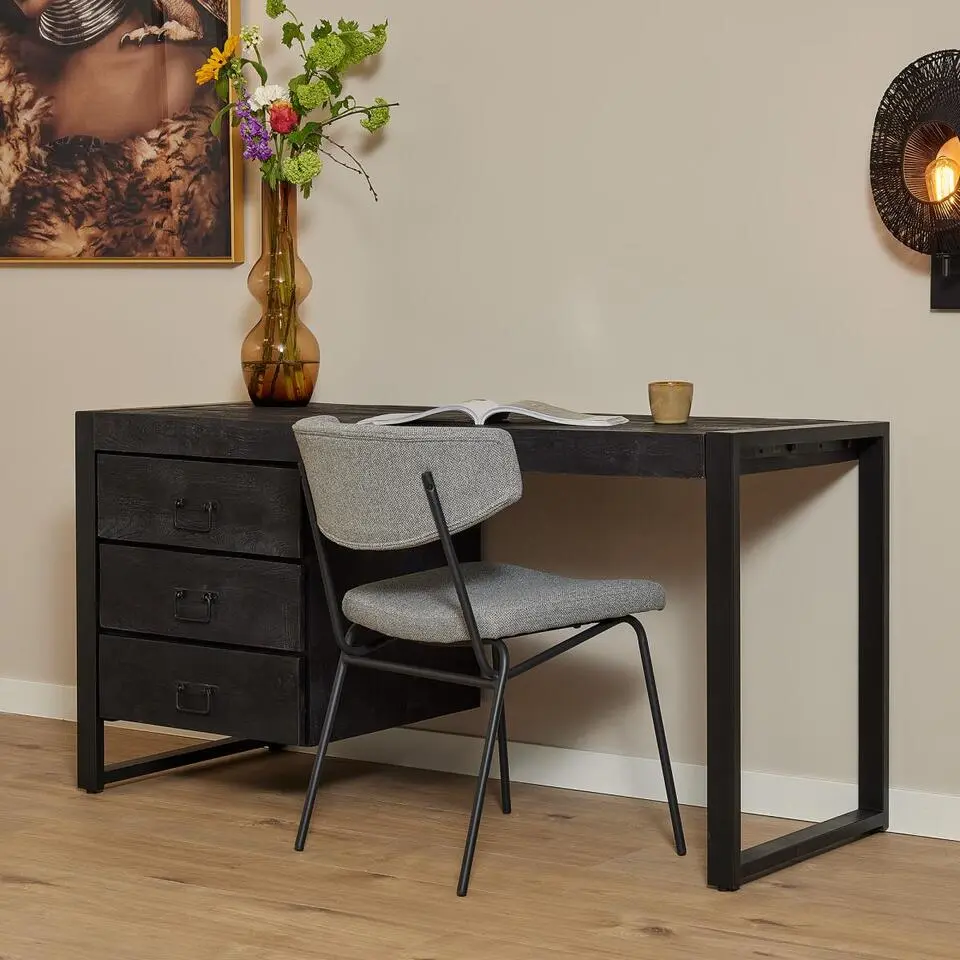 StarFurn - Bureau Boaz 145 cm - zwart