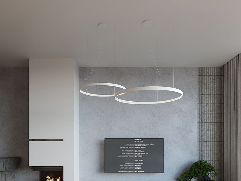 Lampa wisząca Rio LED aluminiowa biała