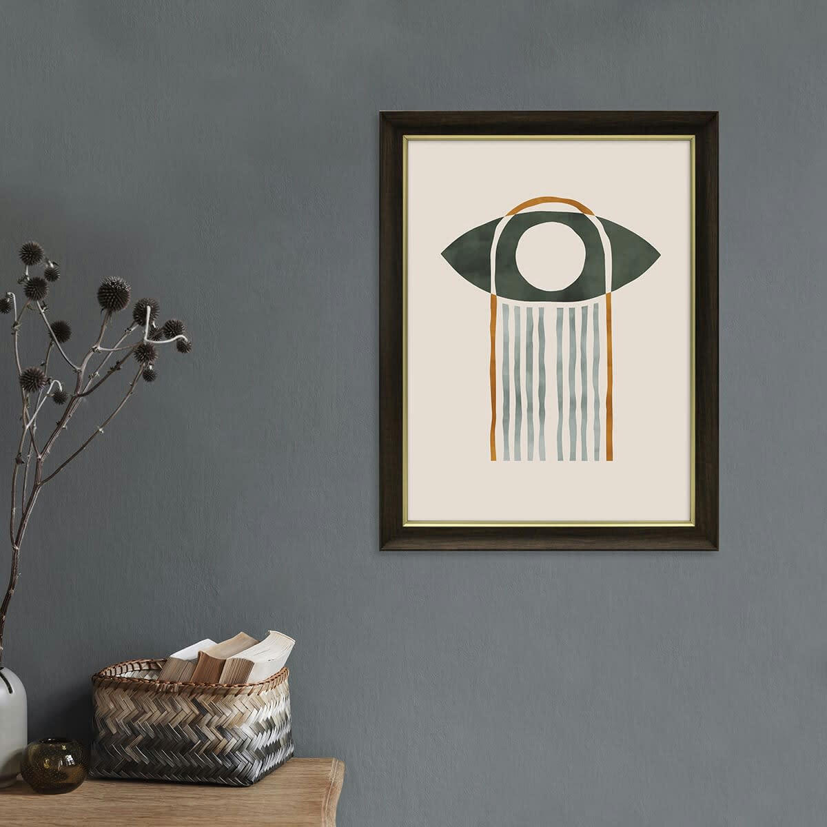 LUNA - Cadre photo ébène et doré 30x40 cm résine recyclée