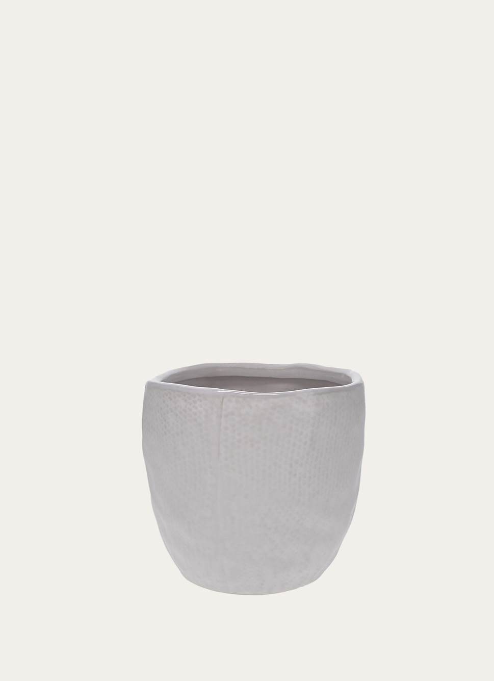 POT EN GRÈS BLANC