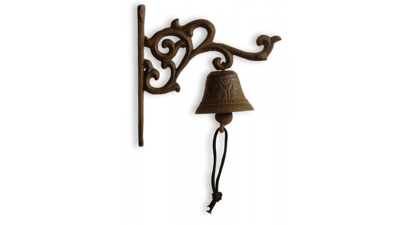 - Cloche Fonte Marron 18x7.5x17.5cm