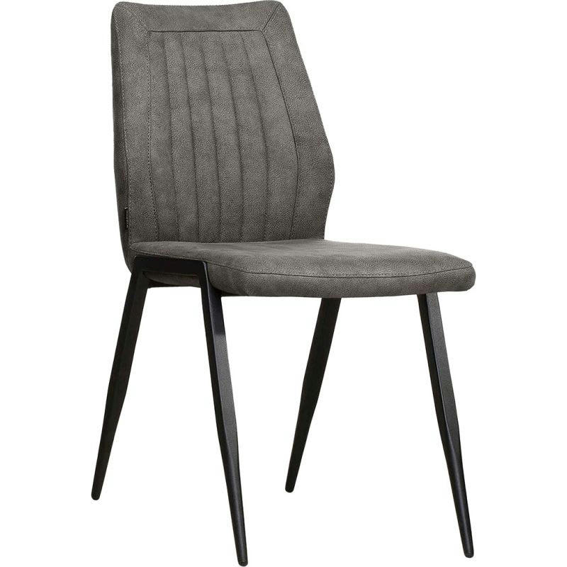 PICKUP - Chaise vintage (lot de 2) piétement en métal anthracite