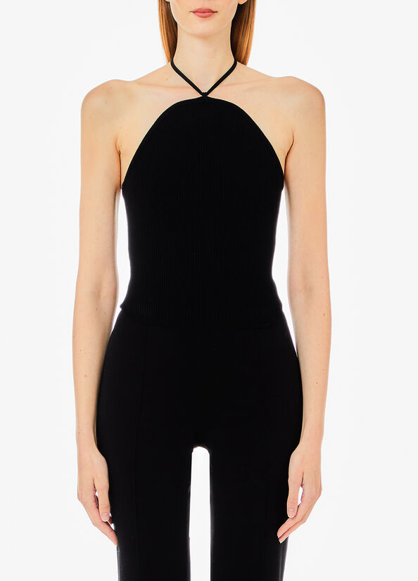 Top in maglia a costine