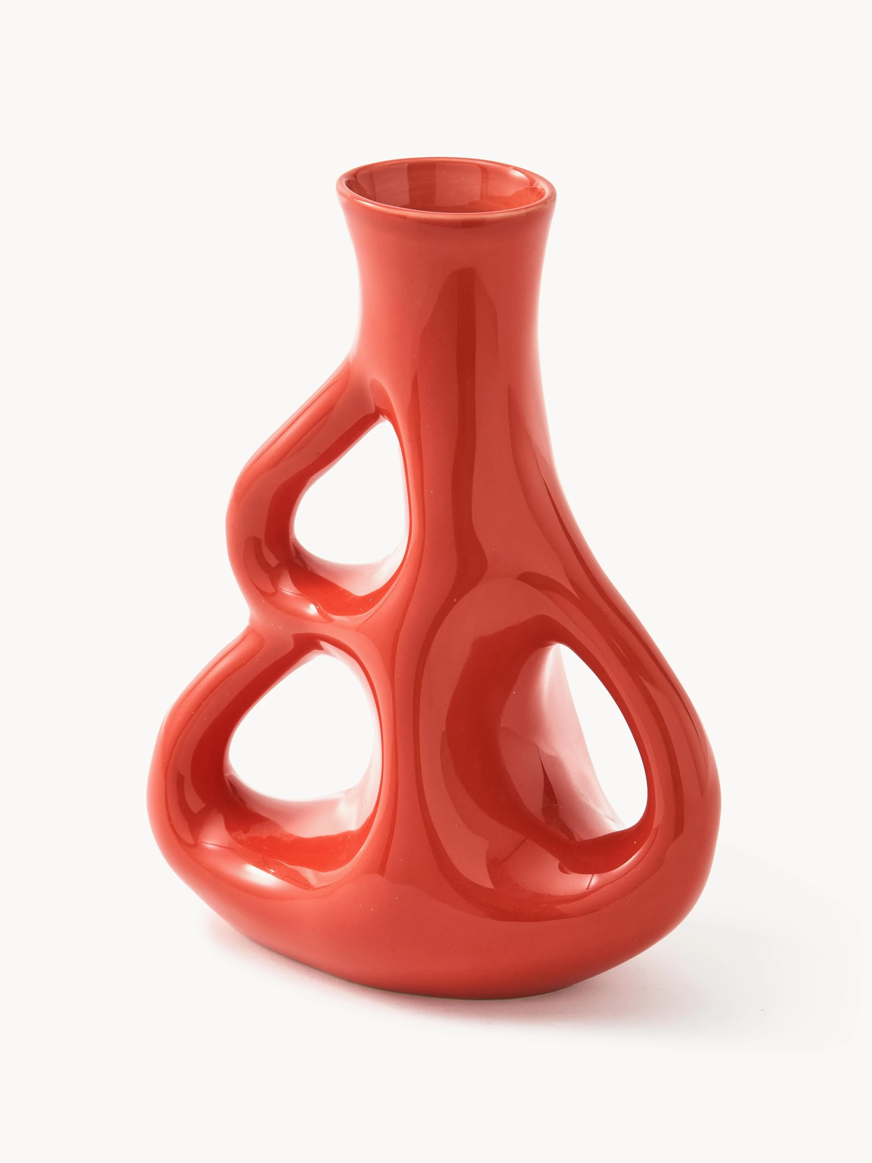 Handgefertigte Keramik-Vase Three Ears, H 21 cm