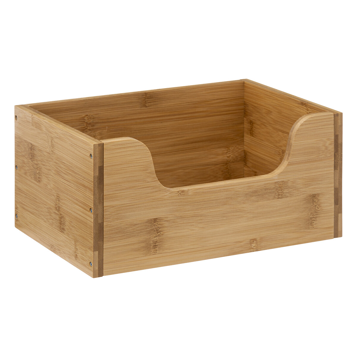 Caixa organizadora empilhável em bambu 15x31,5cm