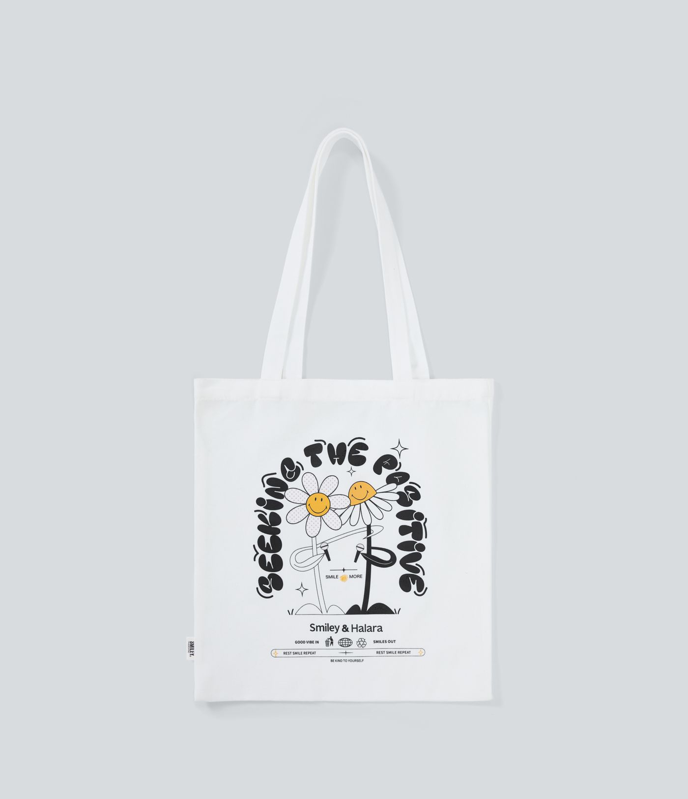 Halara X Smiley® Casual Canvas Tote Bag