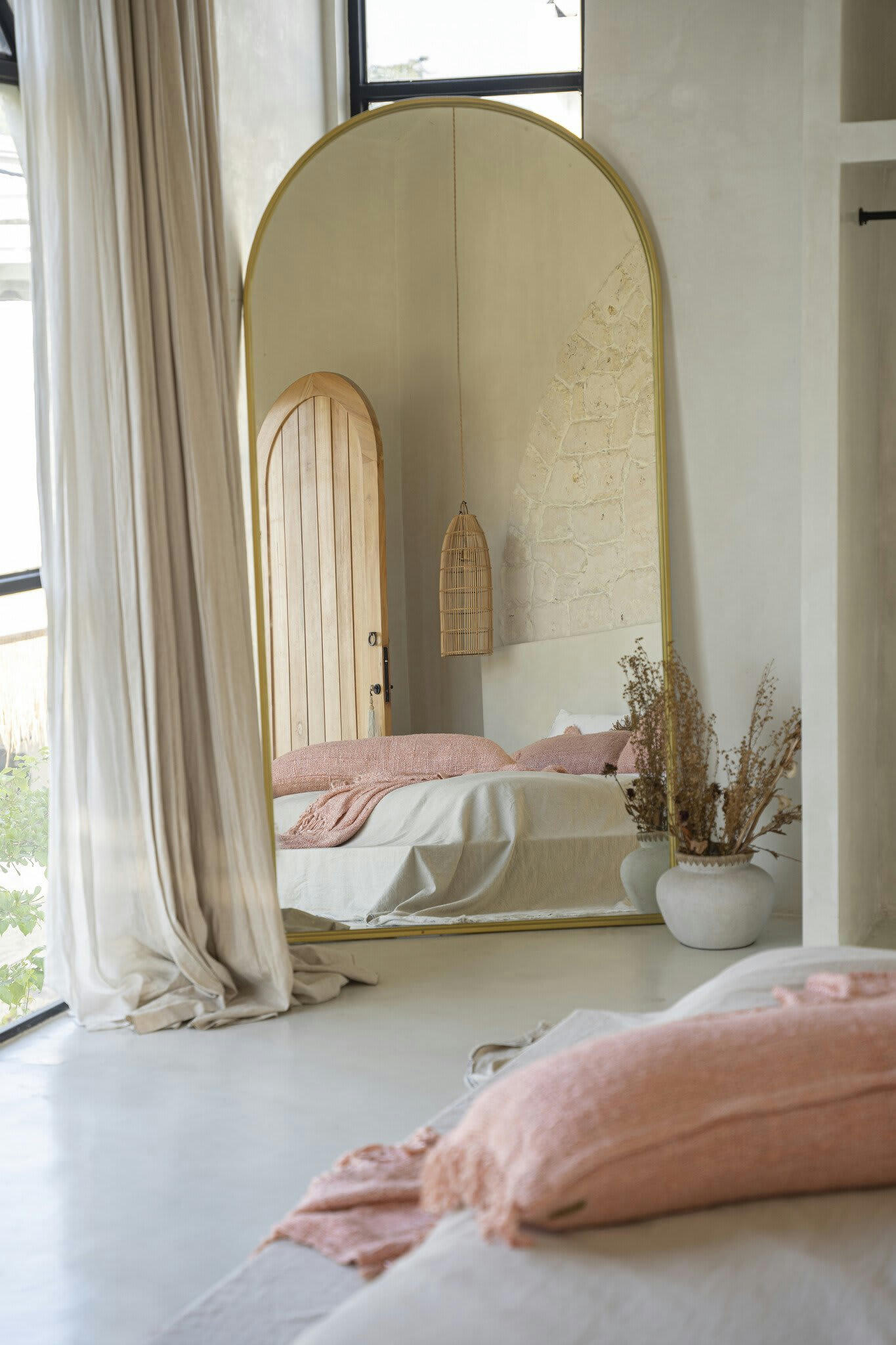 OH MY GEE - Coussin en coton rose 35x100