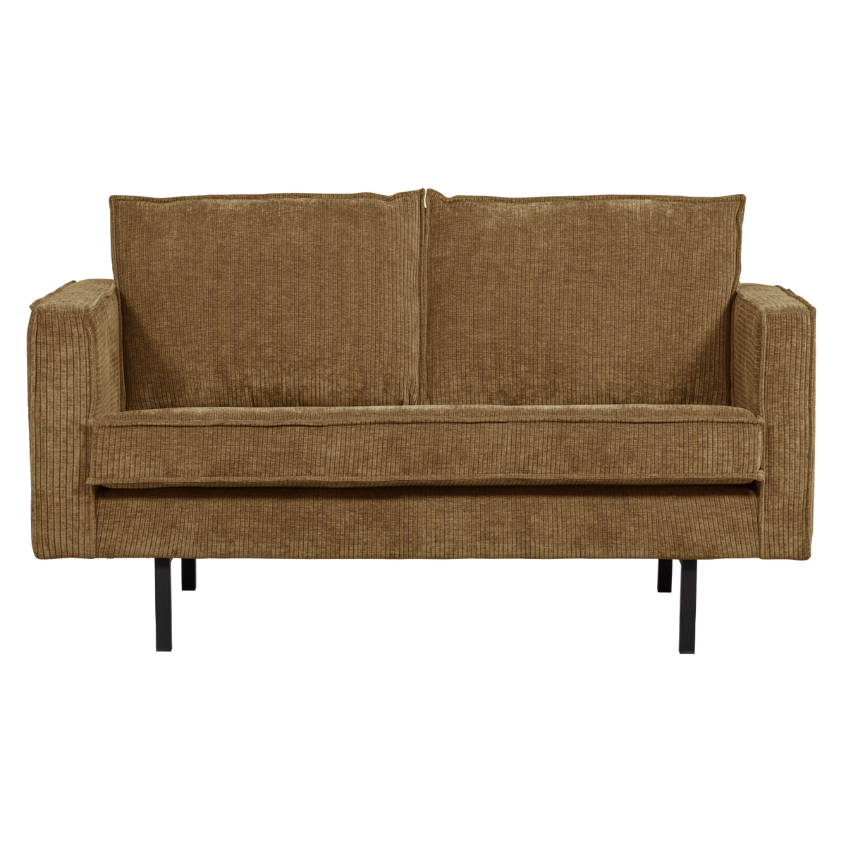 WOOOD 2-zits bank Rodeo - Ribstof - Honinggeel - 85x150x86
