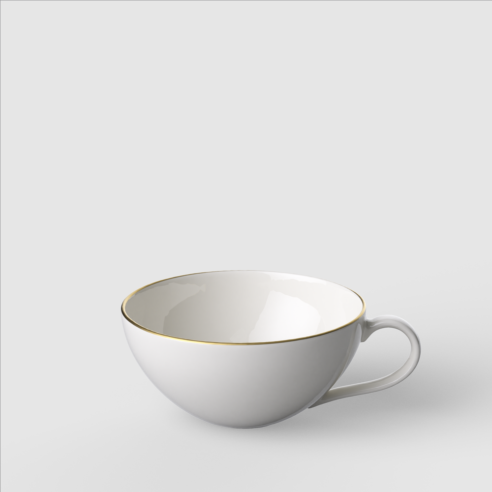 Anmut Coffee/ Tea Cup - White, 4.8 oz, Premium Bone Porcelain