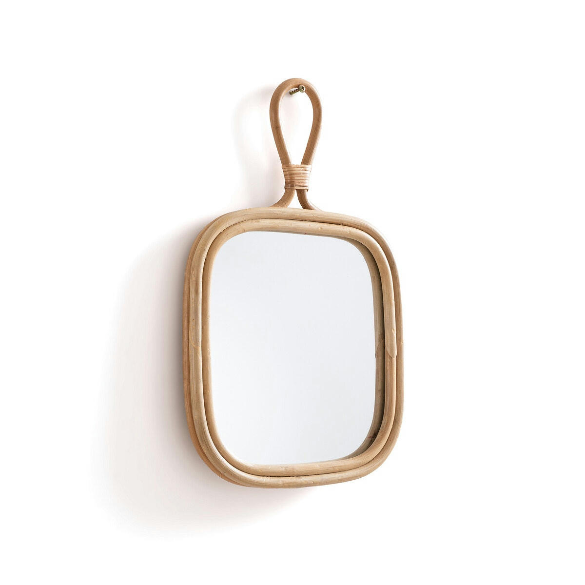 Miroir rectangulaire en rotin 25x39 cm, Nogu