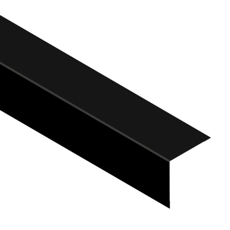 Cornière M50 pour lambris extérieur en acier noir mat 2,2 m 2 pièces MY METAL FACTORY
