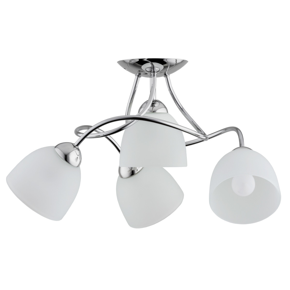 Lampa sufitowa chromowana biała ZAFIRA 3xE27x15W wym: 33x58x58 cm Alfa