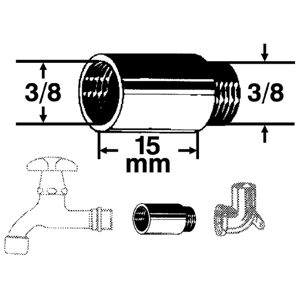 Hahnverlängerung, Messing