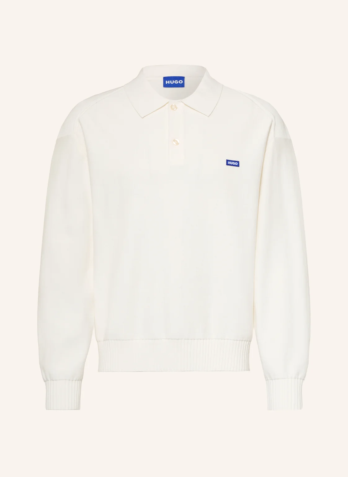 HUGO Strick-Poloshirt SAN PETTY Oversized Fit