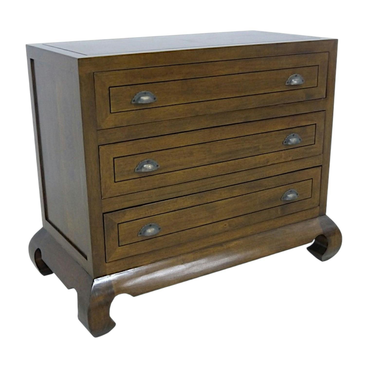 Commode 3 tiroirs hévéa 100x55x80cm MAORI