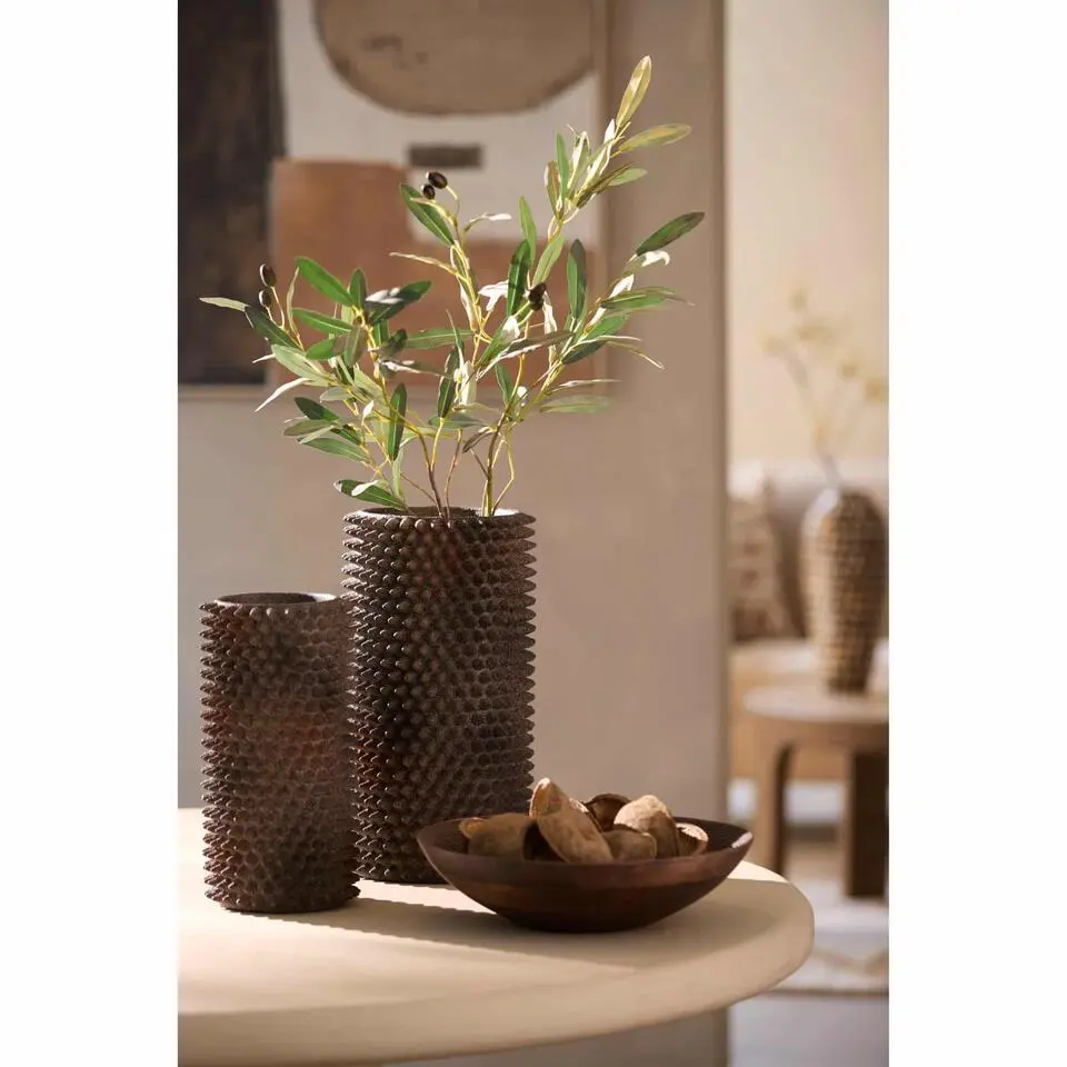 Vaas Caldras - Donkerbruin - &Oslash;22x40cm