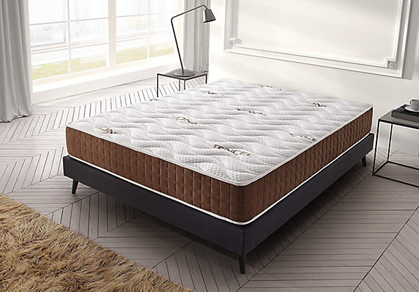 Matelas 140x190 Visco Ergo, mousse HR haute densité, 19 cm, triple couche, double face été/hiver, soutien anatomique