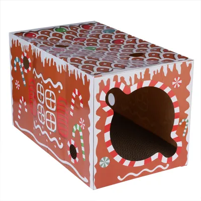 TIAKI Gingerbread Cat Scratching Tunnel