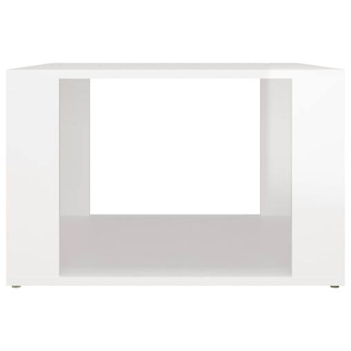 NNEVL Bedside Table High Gloss White 57x55x36 cm Engineered Wood