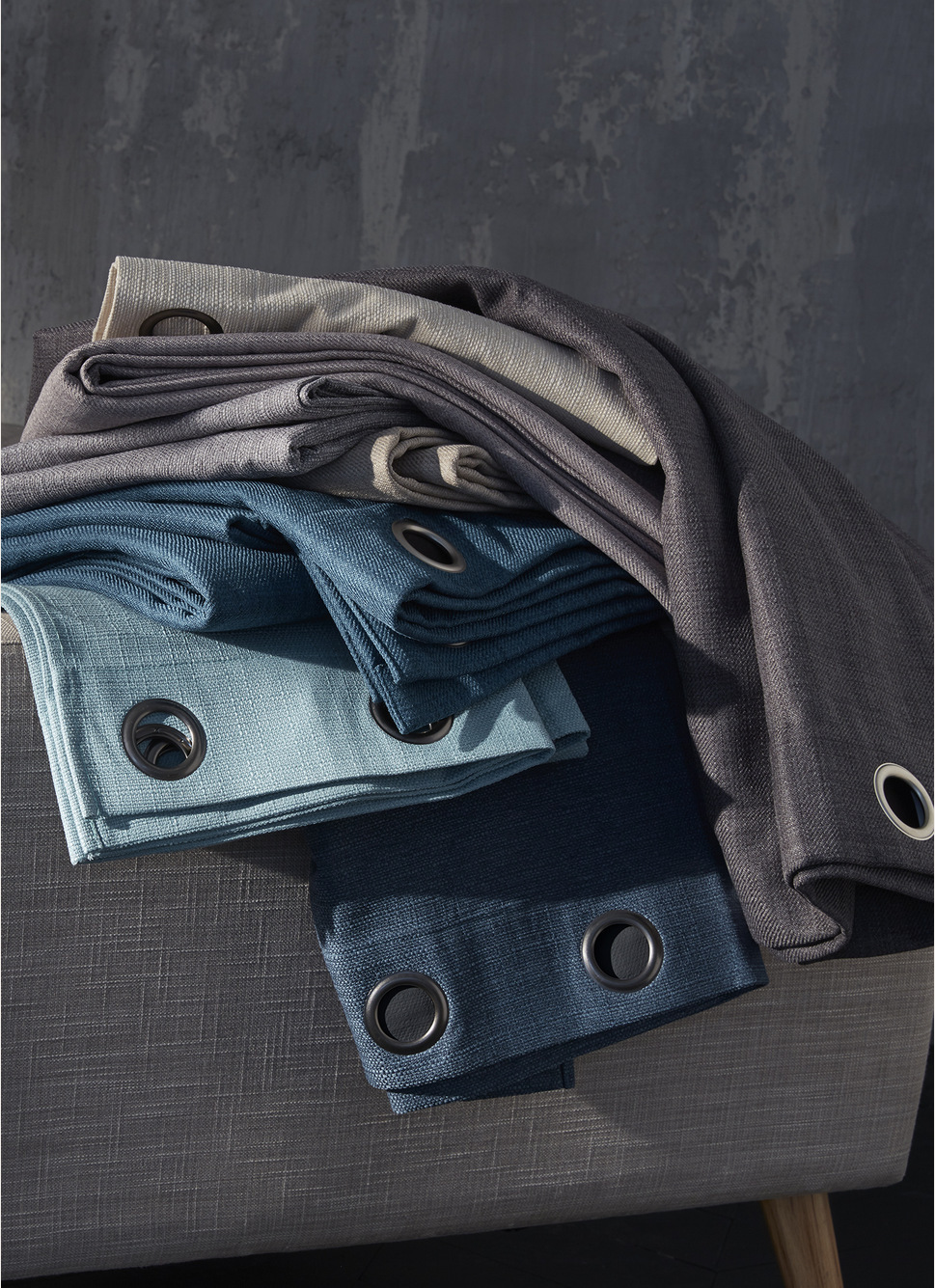 RIDEAU OCCULTANT UNI EFFET TRAMÉ ANTHRACITE