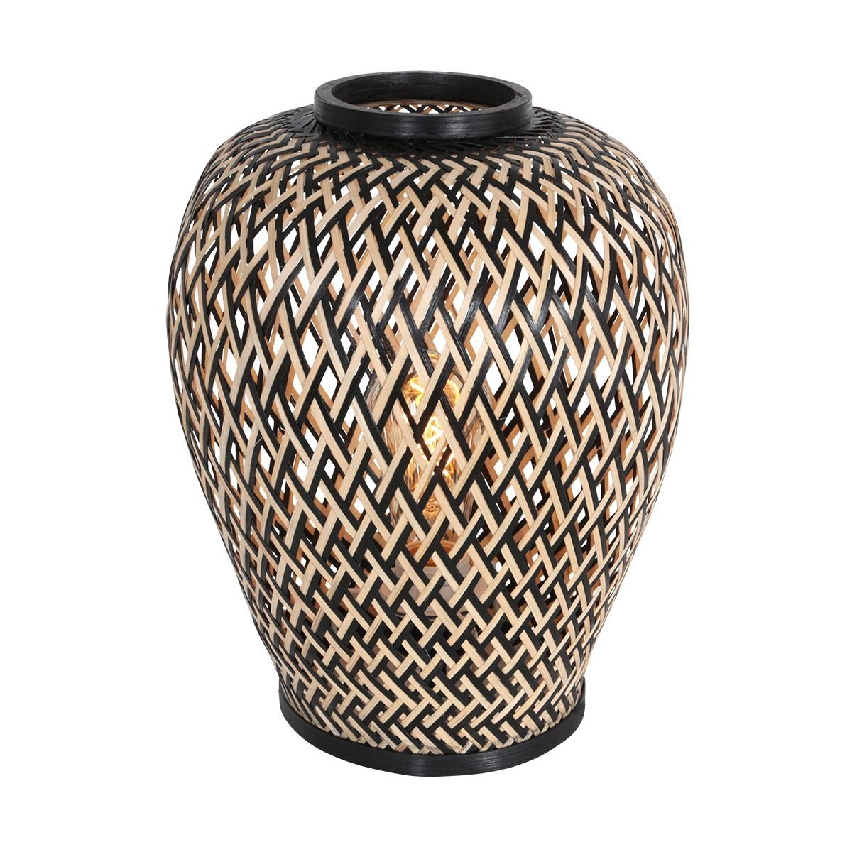 Anne Light & home tafellamp Maze - 1 lichts - 30x 30 cm - beige zwart