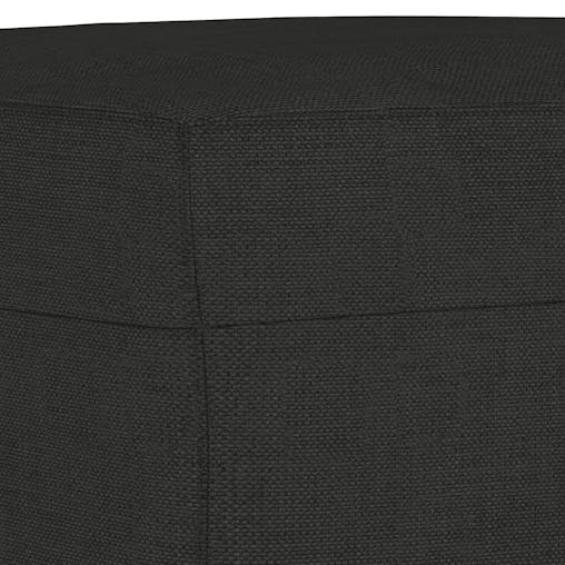 NNEVL 3 Piece Sofa Set with Pillows Black Fabric