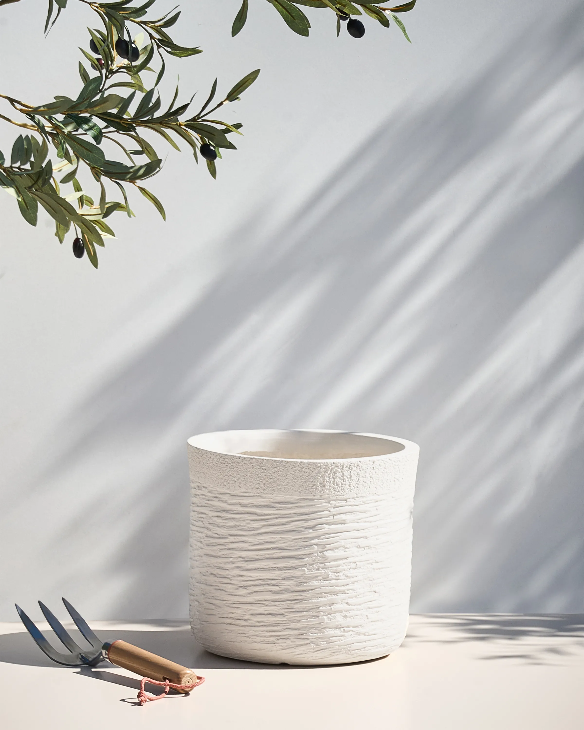 Plant Pot SAMOS 26 cm Light Beige