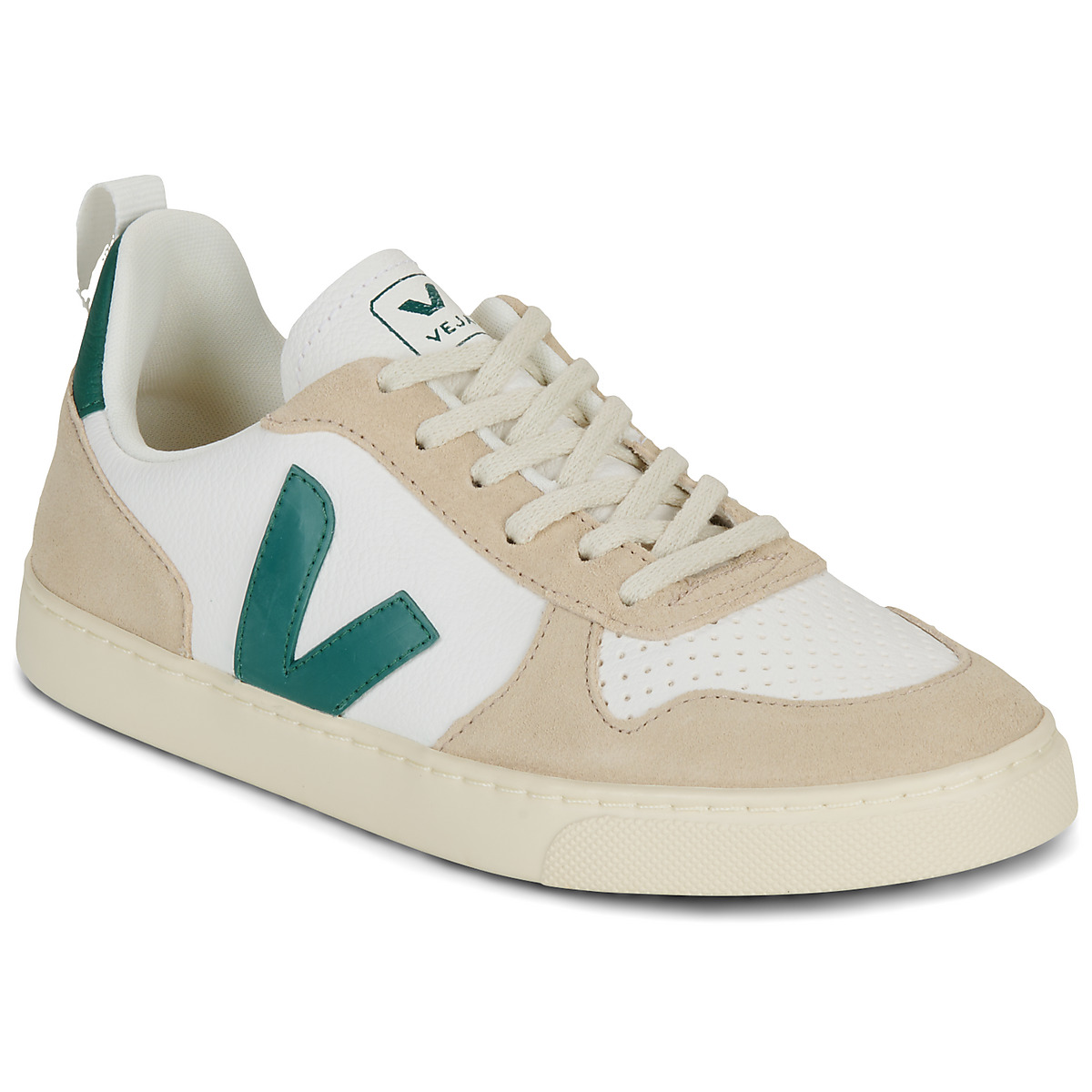 Veja - SMALL V-10 - White / Green