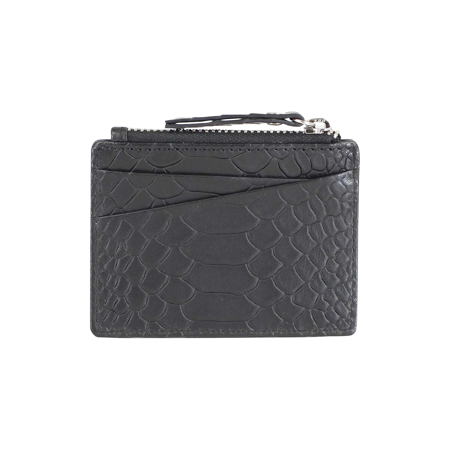 Frey Zip Card Holder, snake black