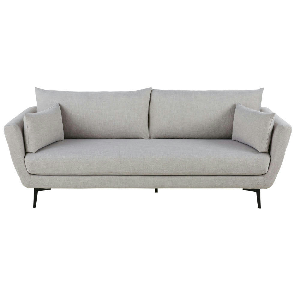 Prague - Canapé convertible 2/3 places gris clair