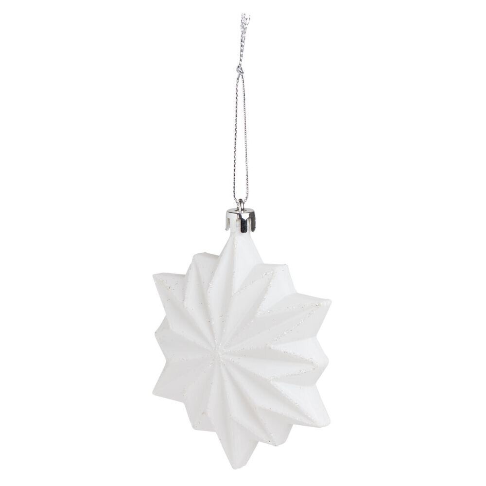 Flocon blanc à suspendre 8,5x2,5xH10,5cm
