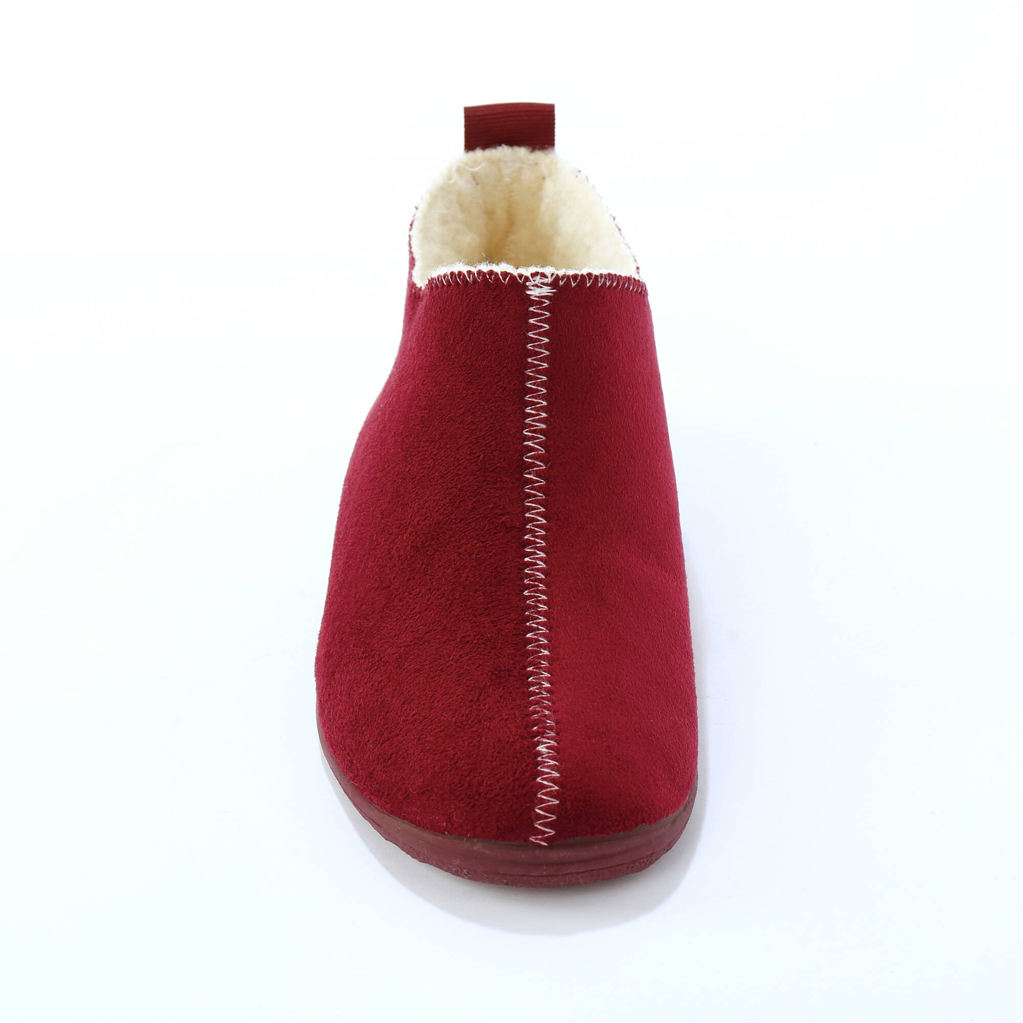 Chaussons bottillons fourrés, suédine