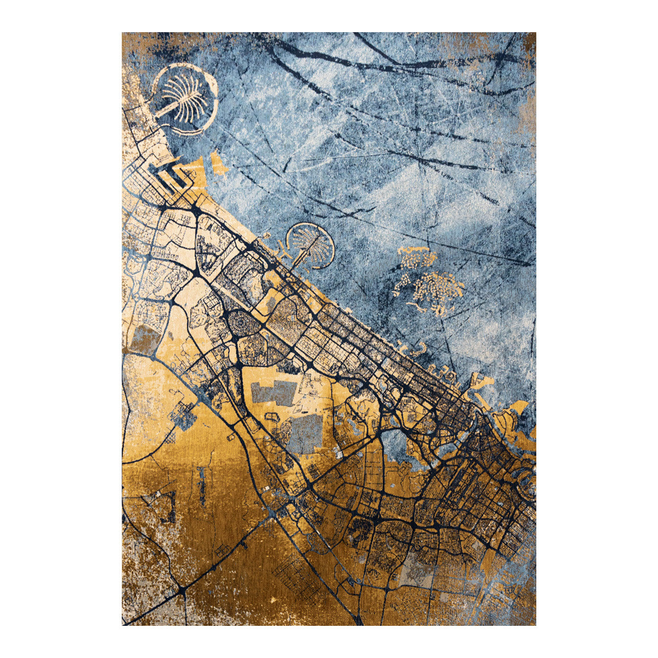 Louis De Poortere vloerkleed Gold Sea - multicolor - 140x200cm