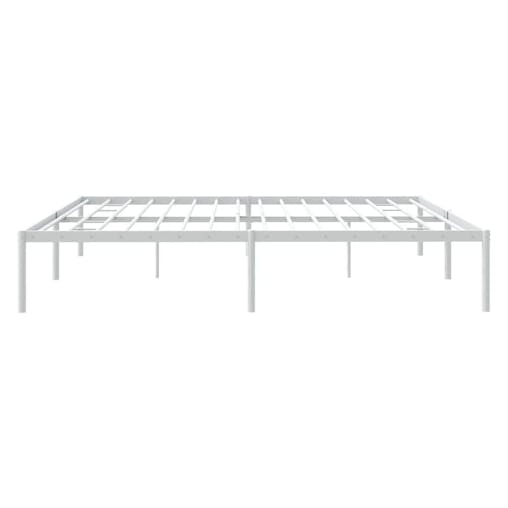 NNEVL Metal Bed Frame White 183x203 cm King