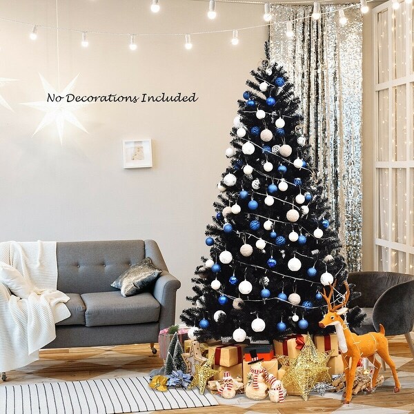 7.5Ft Hinged Artificial Halloween Christmas Tree - 4.3' x 7.5'(Dia x H)