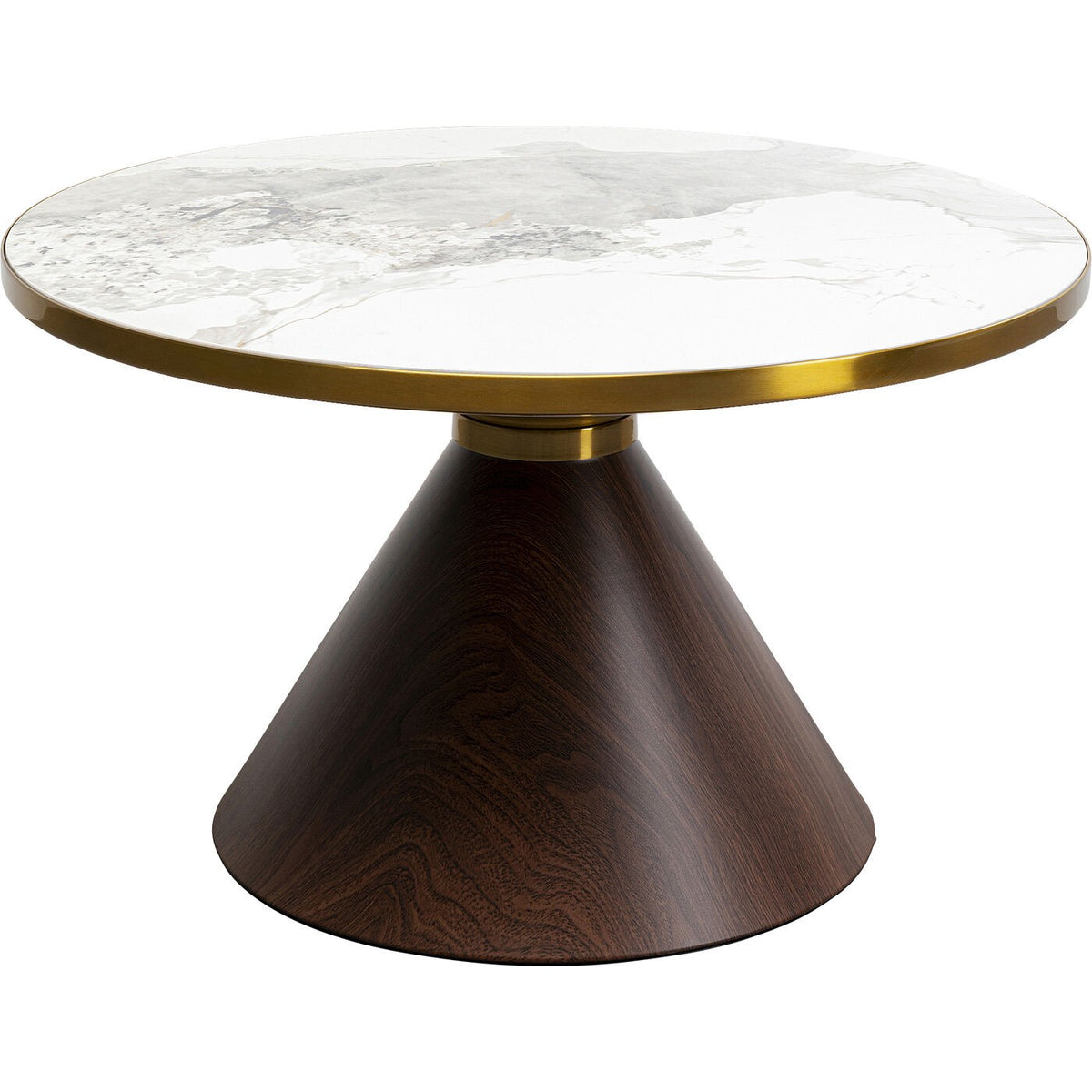 Kare Design Salontafel Cono Ø70cm keramiek walnoot